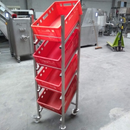 Mobile s/s Crate rack 
